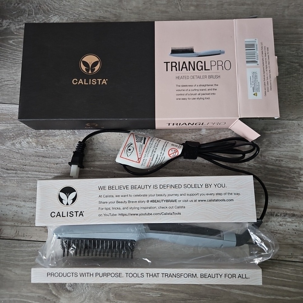 Calista TrianglPRO‎ Heated Hair Detailer Brush in Blue